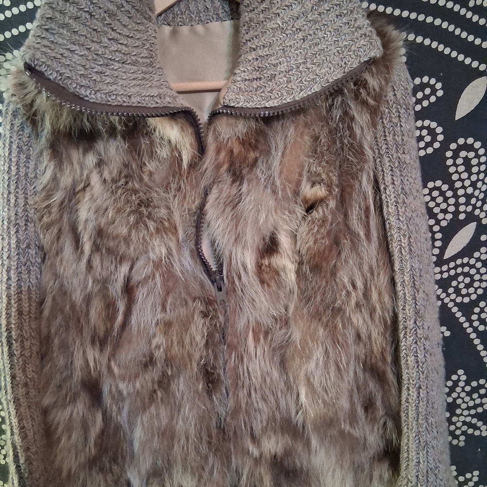 Real Fur and Knit Jacket